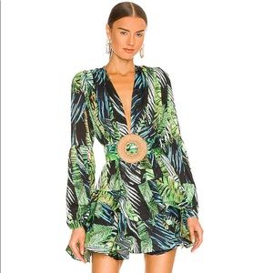 NWT Bronx and Banco Jungle Ruffle Mini Dress, size US 4/small